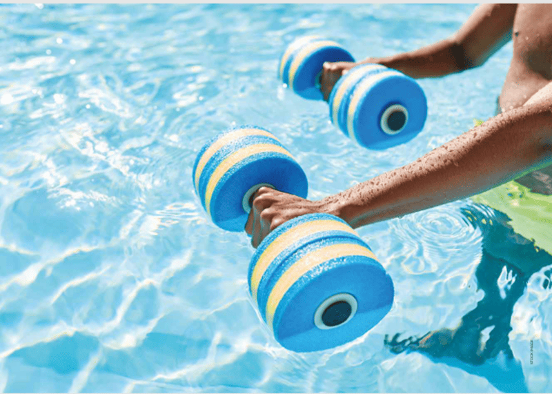 Aqua gym with water resistance training equipment in luxury apartments Pune