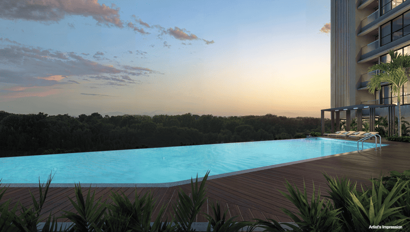 Luxury gated community amenities with swimming pool and clubhouse in Pimple Nilakh premium residences.