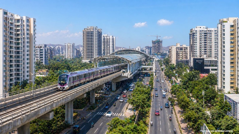 Pune Metro Line 3 elevated track and station near Baner-Balewadi corridor connecting Hinjewadi IT Park to Shivajinagar