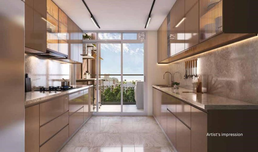 Southeast-facing modular kitchen in vastu-compliant luxury apartment Pune with natural light Southeast-facing modular kitchen in vastu-compliant luxury apartment Pune with natural light