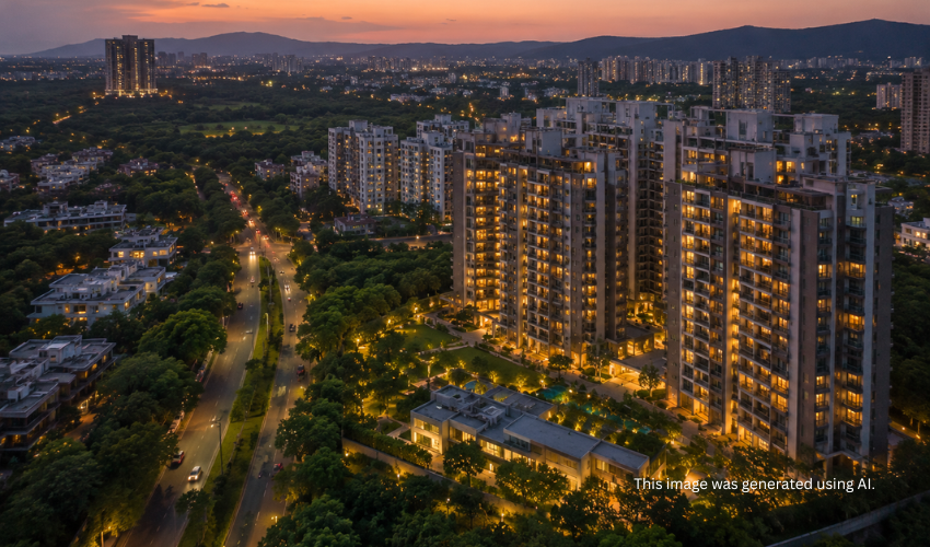 Tree lined residential streets of Pimple Nilakh near Aundh and Baner, one of West Pune&rsquo;s greenest suburbs